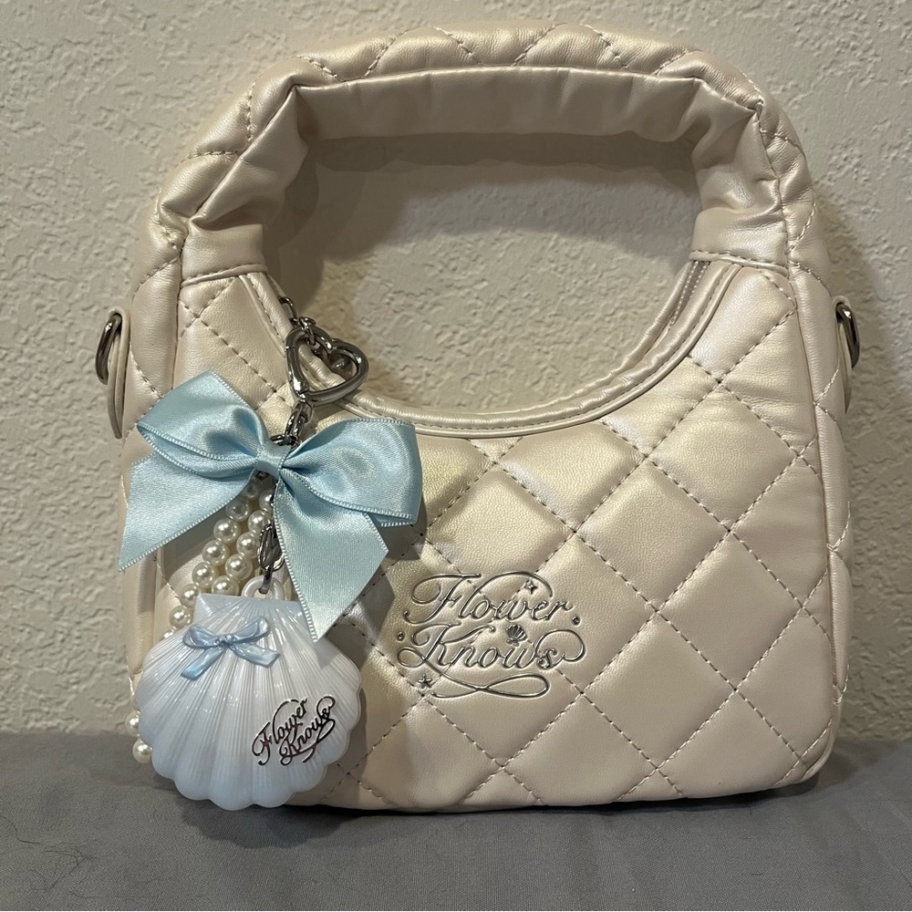 Flower Knows 2025 limited edition bag and Shell’s Jewel blue tears highlighter